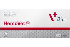 Легкоусвояемое гемовое железо для собак VetExpert HemoVet 60 таблеток (5902768346282)