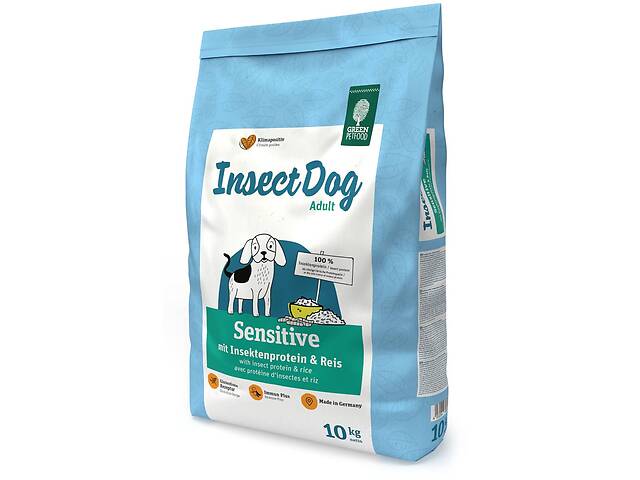 Легкоусвояемый корм для собак с протеином насекомых Green Petfood InsectDog Sensitive 10 кг