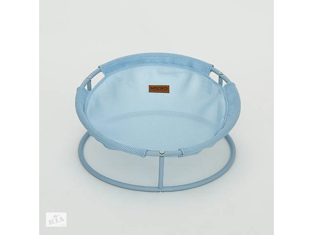 Лежак для домашних животных складной MISOKO&CO Pet bed round 45x45x22 см голубой