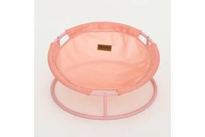 Лежак для домашних животных складной MISOKO&CO Pet bed round 45x45x22 см розовый