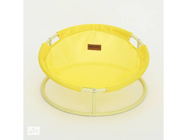 Лежак для домашних животных складной MISOKO&CO Pet bed round 45x45x22 см желтый