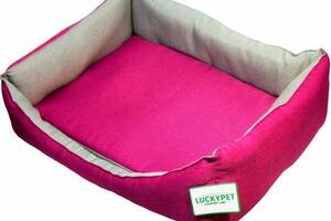 Лежак для собак Lucky Pet Тоби №4 60 x 90 x 22 см Фуксия (4820224212821)