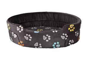 Лежак для собак Trixie Jimmy 55x45 см Серый с лапками (4053032370326)