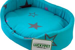 Лежак для собак и кошек Lucky Pet №4 Макс 46x62x14 см Бирюзовый (4820224212142)