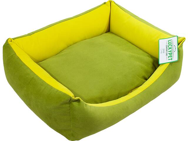 Лежак Lucky Pet Лира-new №2 50х65х18 см Зеленый+желтый (4820268555076)