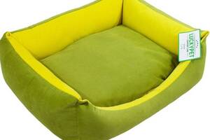 Лежак Lucky Pet Лира-new №3 60х80х20 см Зеленый+желтый (4820268555106)