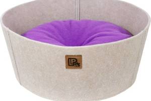Лежак Lucky Pet Ремикс №3 50х50х18 см Бежево-фиолетовый (4820268554222)