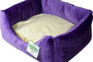 Лежак Lucky Pet Рольф №2 50х65х23 см Фиолетово-кремовый (4820224218151)