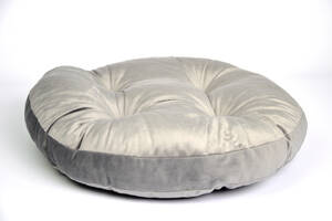 Лежак подушка круглый 304086 Zoobaza серый 90 см