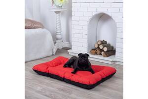 Лежанка для собаки Стайл красная с черным XL - 120 x 80