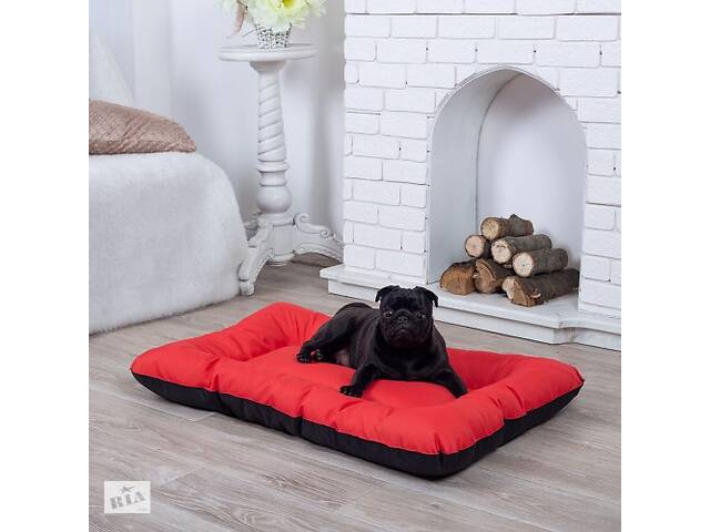 Лежанка для собаки Стайл красная с черным XL - 120 x 80