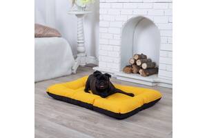 Лежанка для собаки Стайл желтая с черным L - 90 x 60