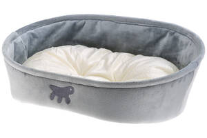 Лежанка - кровать для собак и кошек Ferplast Laska (Ферпласт Ласка) 65 х 49 х h 22.5 см - 65, Серый