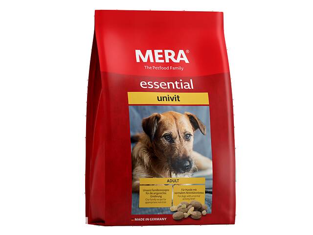 MERA Essential Univit (Мера Ессентиал Юнивит) сухой корм для собак с нормальной активностью микс крокет 12.5 кг