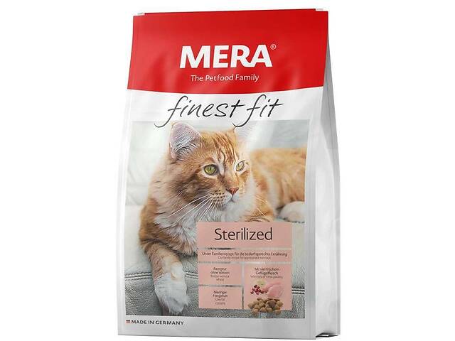 MERA finest fit Sterilized (Мера Фитнес Фит Стерилизед Курица Индейка) сухой корм для кастрированных котов
