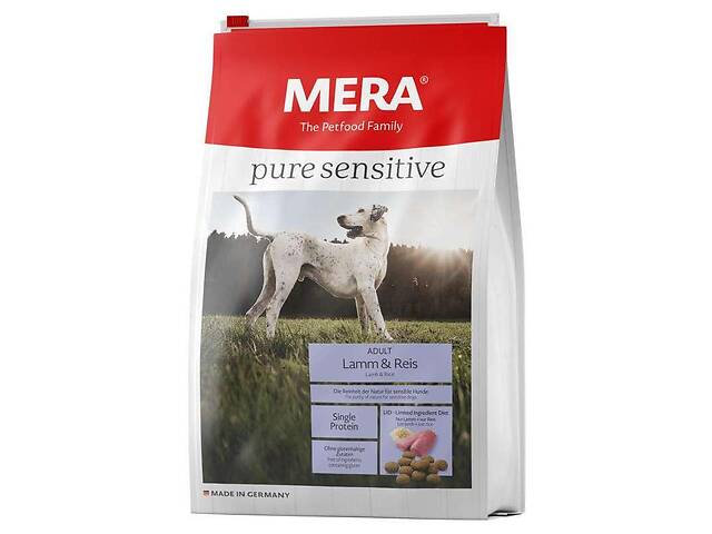 MERA Pure Sensitive Adult Lamm Reis (Мера Эдалт Ягненок и Рис) сухой корм для собак с аллергией 12.5 кг