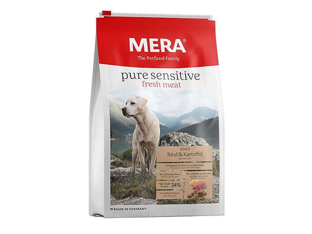 MERA Pure Sensitive fresh meat Rind Kartoffel (Мера Фреш Мит Говядина Картофель) беззерновой корм для собак