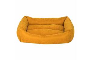 Мягкий диван лежак для котов и собак Milord COOKIE (Милорд) XL - 95 х 70 х 22 см., Оранжевый