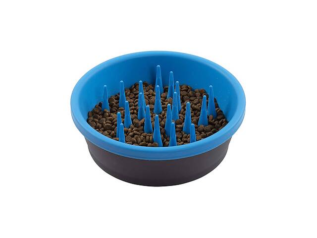 Миска для медленного кормления Dexas Slow Feeder Dog Bowl 1.44 л голубой