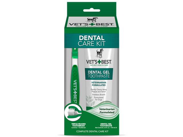 Набор для гигиены полости рта собак Vet's Best Dental Care Kit 103 мл