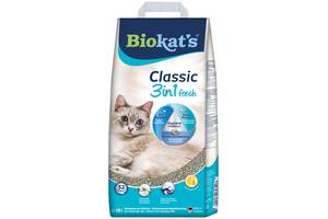 Наполнитель для кошачьего туалета Biokat's Classic Fior di Cotton 3в1 Бентонитовый комкующий 10 л (4002064613413/4002...