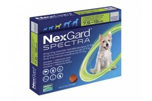 NexGard Spectra М (Нексгард Спектра М) таблетки от клещей, блох и гельминтов для собак весом от 7.5 до 15 кг 1 таблетка