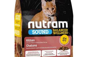 Nutram S1 Sound Balanced Wellness Kitten (Нутрам С1 Киттен) корм холистик для котят от 2 до 10 месяцев 5.4 кг.