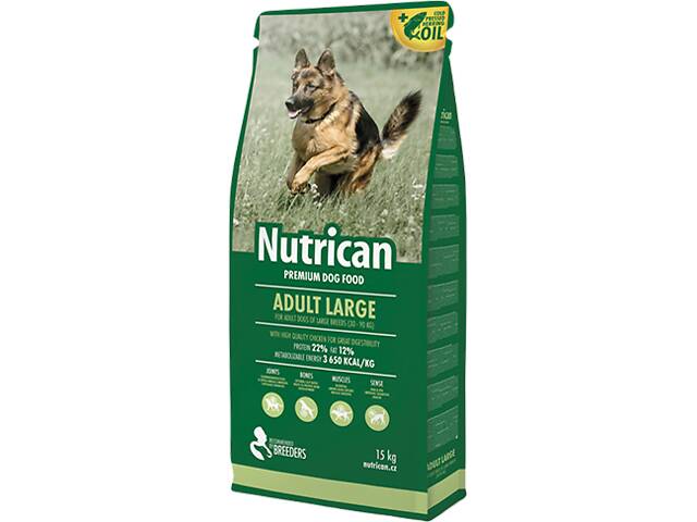 Nutrican Adult Large (Нутрикан Эдалт Лардж) сухой корм для взрослых собак крупных пород 15 кг.