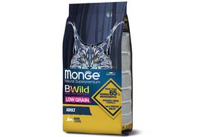 Низкозерновой сухой корм для взрослых кошек MONGE BWILD CAT LOW GRAIN с мясом зайца 1,5 кг