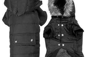 Одежда для собак куртка с капюшоном Flamingo Polar 42 см Black (5400274866930)