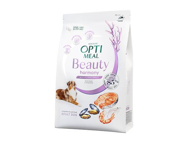 OptiMeal Beauty Harmony Mild Calming Effect (ОптиМил Бьюти Гармони) сухой корм для собак успокаивающий 10 кг.