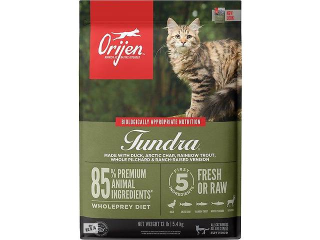 Orijen Tundra Cat (Ориджен Тундра Кет) сухой корм для котят и кошек всех пород 5.4 кг.
