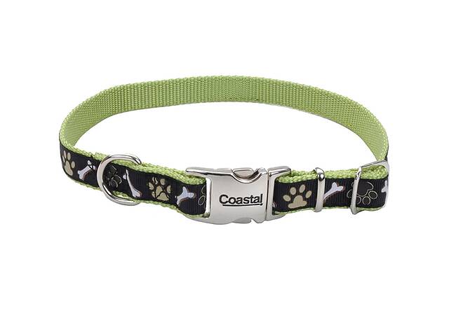 Ошейник для собак Coastal Pet Attire Ribbon 2.5х46-66 см коричневые лапки см. (76484619755)