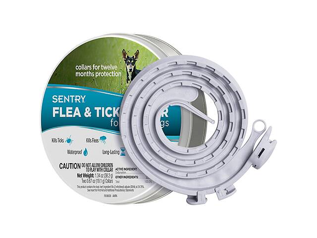 Ошейник от блох и клещей для собак малых пород Sentry Flea&Tick Collar Small 36 см 2 шт (73091039518)