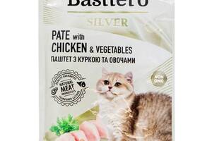 Паштет - мусс для кошек Basttet'o с курицей пауч 85 г 28шт/уп