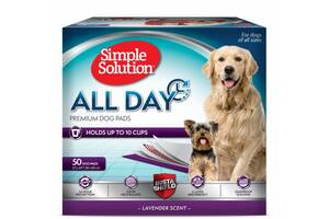 Пеленки Simple Solution Training Premium Dog Pads с ароматом лаванды для собак 58х60 см 50 шт