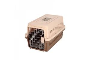 Переноска контейнер для собак и кошек HAISEN с Металлическими Креплениями + Замок до 12 кг (477)