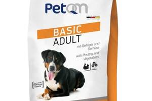 PetQM Dog Basic Adult with Poultry&Vegetables (ПетКью Дог Басик Эдалт) сухой корм для собак с птицей и овощами 10 кг.