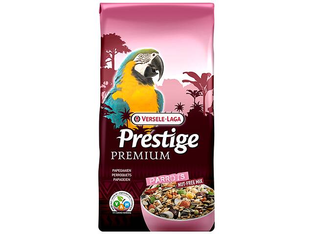 Полнорационный корм для крупных попугаев Versele-Laga Prestige Premium Parrots 15 кг (5410340219157)