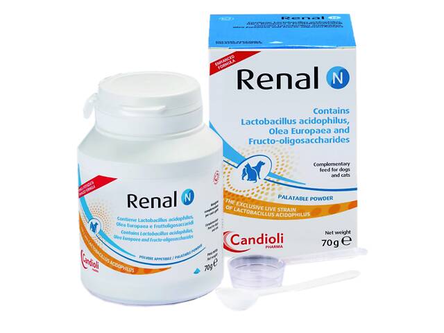 Порошок для котов и собак Candioli Renal N лечение ХПН 70 г