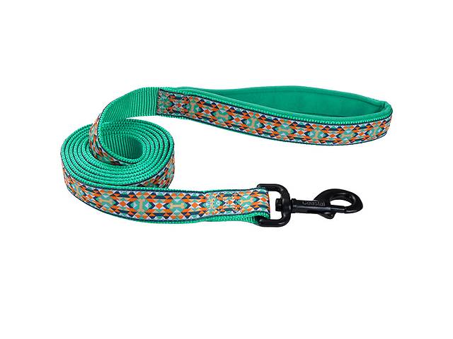 Поводок для собак Coastal Ribbon Weave Leash темно-бирюзовый с косточками 2.5x180 см (76484159756)