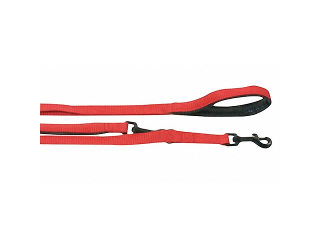 Поводок-перестежка для собак Flamingo Training Lead Soft Grip, с мягкой ручкой 2 м красный (5400274724872)