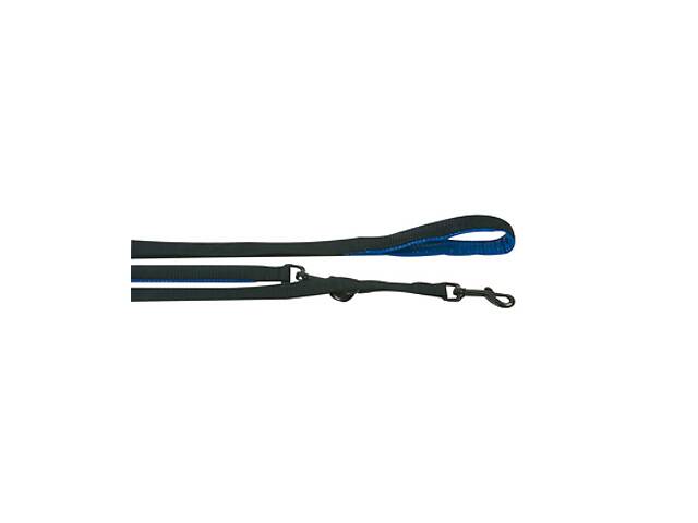 Поводок перестежка для собак Training Lead Soft Grip черно-синий дл. 2 м ш. 2 см Flamingo (5400274724889)