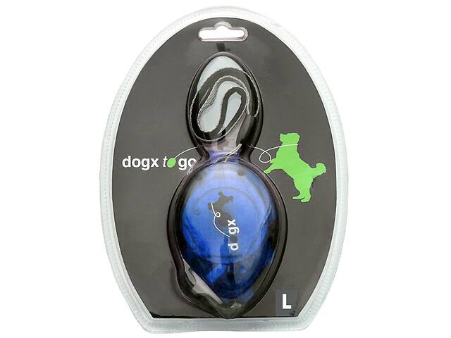Поводок-рулетка для собак Flamingo Dogx2GO Belt Glassy L до 35 кг 2 м Синий (5411290211390)
