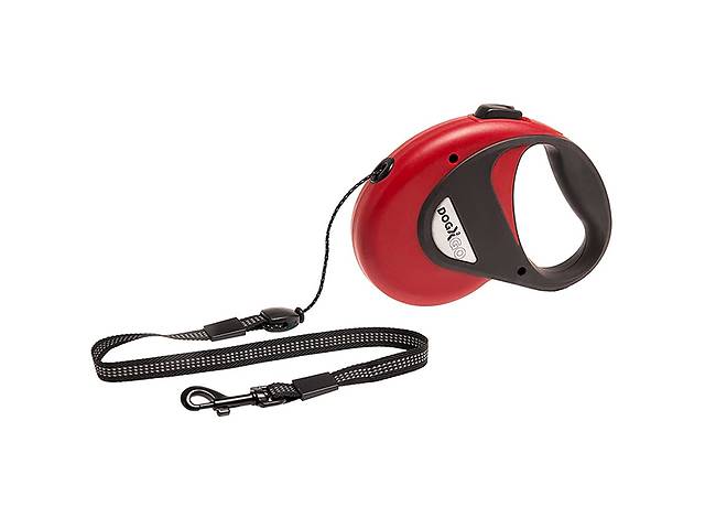 Поводок рулетка для собак Flamingo Dogx2GO Cord S до 12 кг 8 м Красный (5415245003108)