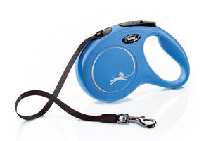 Поводок рулетка для собак Flexi New Classic М 5 м до 25 кг синий