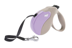 Поводок - рулетка для собак с лентой Ferplast Amigo Tape (Ферпласт Амиго Тейп) 15 x 3.6 x h 14 cм - M, Фиолетовый