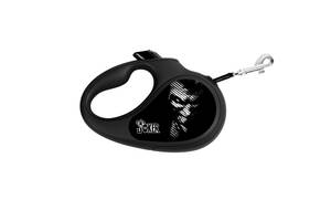 Поводок-рулетка для собак WAUDOG R-leash Джокер Черный L до 50 кг 5 м светоотражающая лента Черный