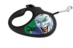 Поводок-рулетка для собак WAUDOG R-leash Джокер Зеленый S до 15 кг 5 м светоотражающая лента Черный