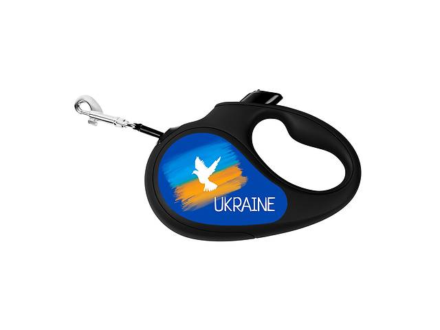 Поводок-рулетка для собак WAUDOG R-leash Флаг L 5 м до 50 кг Черный (8126-0229-01)